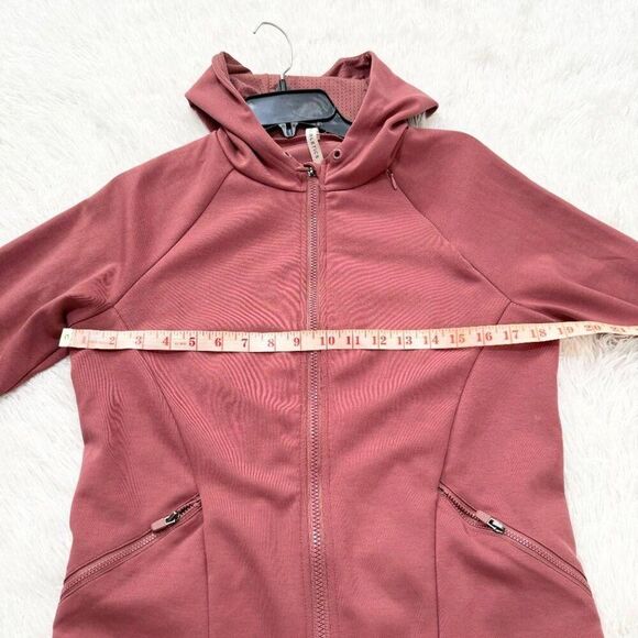 Women Fabletics Full Zip Up Hoodie Jacket in Mauve Pink Size Extra Small - Picture 3 of 8